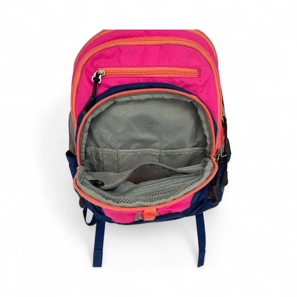 Magellan Outdoors Multi-Compartment Travel Backpack Hiking Zip Closure Pink/Blk - Picture 4 of 7